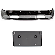 2-Piece Kit, Front, Lower Bumper, Chrome, Includes (1) Bumper and (1) License Plate Bracket