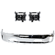 2013 Ram 1500 - 2-Piece Kit Front, Lower Bumper, For Models With Two Piece Bumper Type, Fog Lamps and Ram Logo On Grille, Chrome, Includes (1) Bumper and (2) Bumper Bracket