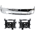 2013-2018 Ram 1500 - 2-Piece Kit Front, Lower Bumper Chrome, Includes (1) Bumper and (1) Bumper Bracket