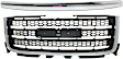 2013 GMC Sierra 2500 HD - 2-Piece Kit Grille, Chrome Shell with Textured Black Insert,  Includes (1) Grille Assembly and (1) Hood Molding