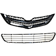 2-Piece Kit Bumper Grille, 4-Door, Sedan, Textured Gray, Includes (1) Bumper Grille and (1) Grille Assembly