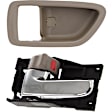 2-Piece Kit Front or Rear, Driver Side Interior Door Handle, Includes (1) Door Handle Trim and (1) Interior Door Handle
