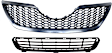 2-Piece Kit Grille Painted Black, Includes (1) Bumper Grille and (1) Grille Assembly