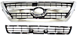 2-Piece Kit Grille Chrome Shell with Primed Insert, For Models Without Off-Road Package, Includes (1) Bumper Grille and (1) Grille Assembly