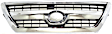 2-Piece Kit Grille Chrome Shell with Primed Insert, For Models Without Off-Road Package, Includes (1) Bumper Grille and (1) Grille Assembly