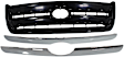 2-Piece Kit Grille Painted Black, Includes (1) Bumper Trim and (1) Grille Assembly