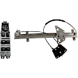 2-Piece Kit Window Switch Black 8 Buttons, Includes (1) Window Regulator and (1) Window Switch