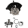 2-Piece Kit Front, Driver Side Steering Knuckle, With Bearing, With Dust Shield, Includes (1) Knuckle and (1) Wheel Hub