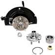 2-Piece Kit Front, Driver Side Steering Knuckle, With Bearing, With Dust Shield, Includes (1) Knuckle and (1) Wheel Hub