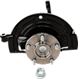 2-Piece Kit Front, Driver Side Steering Knuckle, With Bearing, With Dust Shield, Includes (1) Knuckle and (1) Wheel Hub