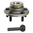2-Piece Kit Wheel Hub, 5 Lugs, With Bearing, includes (1) Tie Rod End and (1) Wheel Hub