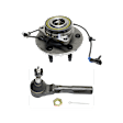 2-Piece Kit Wheel Hub, 6 Lugs, With Bearing, With Sensor, RWD, includes (1) Tie Rod End and (1) Wheel Hub