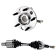 2-Piece Kit Axle Assembly, New Kit, includes (1) Axle Assembly and (1) Wheel Hub