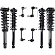 8-Piece Kit Front and Rear, Driver and Passenger Side Fully Loaded Strut, Sedan, Includes (4) Sway Bar Link and (4) Shock Absorber and Strut Assembly