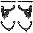 6-Piece Kit Control Arm Includes (4) Control Arm and (2) Sway Bar Link