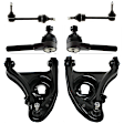 6-Piece Kit Control Arm Includes (2) Control Arm, (2) Sway Bar Link, and (2) Tie Rod End