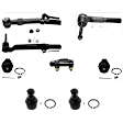 8-Piece Kit Tie Rod End, 4WD, Includes (3) Tie Rod End, (4) Ball Joint and (1) Tie Rod Adjusting Sleeve