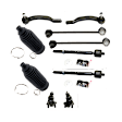 Front, Driver and Passenger Side, Inner and Outer Tie Rod End