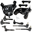 10-Piece Kit Control Arm, Includes (2) Control Arm, (1) Idler Arm, (1) Pitman Arm, (4) Tie Rod End and (2) Tie Rod Adjusting Sleeve