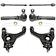 6-Piece Kit Control Arm Includes (2) Control Arm and (4) Tie Rod End