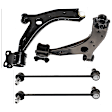 4-Piece Kit Control Arm Includes (2) Control Arm and (2) Sway Bar Link