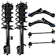 2001 Mazda Tribute - 6-Piece Kit Front, Driver and Passenger Side, Fully Loaded Strut, 4WD, Includes (2) Control Arm, (2) Sway Bar Link and (2) Shock Absorber and Strut Assembly
