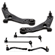 6-Piece Kit Front Suspension Kit, Includes (2) Control Arm, (2) Sway Bar Link, and (2) Tie Rod End