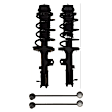 2012-2017 Hyundai Accent - 4-Piece Kit Fully Loaded Strut, Includes (2) Sway Bar Link and (2) Shock Absorber and Strut Assembly
