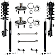 2009-2012 Ford Escape - 10-Piece Kit Front and Rear, Driver and Passenger Side Shock and Fully Loaded Strut Includes Sway Bar Links, and Wheel Hubs