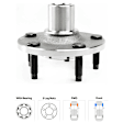 2009-2012 Ford Escape - 10-Piece Kit Front and Rear, Driver and Passenger Side Shock and Fully Loaded Strut Includes Sway Bar Links, and Wheel Hubs