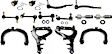 14-Piece Kit Front, Driver and Passenger Side, Upper and Lower Control Arms, Includes (2) Ball Joint, (4) Control Arm, (4) Sway Bar Link, and (4) Tie Rod End