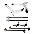 2005 Saturn Ion - 8-Piece Kit Control Arm, FWD, For Models With FE1 Suspension, Includes (2) Control Arm, (2) Sway Bar Link, and (4) Tie Rod End
