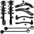 8-Piece Kit Front, Driver and Passenger Side Suspension Kit, Includes (2) Control Arm, (2) Tie Rod End, (2) Sway Bar Link and (2) Shock Absorber and Strut Assembly