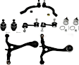 10-Piece Kit Control Arm Includes (4) Ball Joint, (2) Control Arm, (2) Sway Bar Link, and (2) Tie Rod End