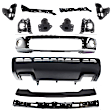 12-Piece Kit, Front Bumper, Chrome, Includes (1) Bumper, (6) Bumper Bracket, (1) Bumper Cover, (3) Bumper Retainer, and (1) Valance