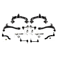14-Piece Kit Front, Driver and Passenger Side, Upper and Lower Control Arms, Includes (2) Ball Joint, (4) Control Arm, (4) Sway Bar Link, and (4) Tie Rod End