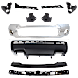 10-Piece Kit, Front Bumper, Chrome, Includes (1) Bumper, (4) Bumper Bracket, (1) Bumper Cover, (3) Bumper Retainer, and (1) Valance