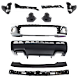 10-Piece Kit, Front Bumper, Chrome, Includes (1) Bumper, (4) Bumper Bracket, (1) Bumper Cover, (3) Bumper Retainer, and (1) Valance
