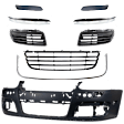 9-Piece Kit Front Primed Bumper Cover, Includes (1) Bumper Cover, (3) Bumper Grille, (4) Bumper Trim, and (1) Grille Trim