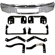 2011 Ford F-150 - 9-Piece Kit Front Bumper, Chrome, Includes (1) Bumper and (8) Bumper Bracket