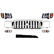 9-Piece Kit 8-Piece Kit Grille Chrome Shell with Painted Dark Gray Insert, Includes (2) Corner Light, (1) Grille Assembly, (2) Headlight, (1) Headlight Filler, and (2) Turn Signal Light
