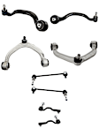8-Piece Kit Suspension Kit Includes (4) Control Arm, (2) Sway Bar Link, and (2) Tie Rod End