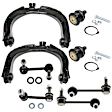 8-Piece Kit Front, Driver and Passenger Side, Upper Control Arms, Includes (2) Ball Joint, (2) Control Arm, and (4) Sway Bar Link