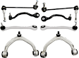8-Piece Kit Front and Rear, Driver and Passenger Side Control Arm Includes (6) Control Arm and (2) Sway Bar Link