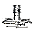 10-Piece Kit Fully Loaded Struts with Control Arms, Sway Bar Links, and Tie Rod Ends, Sedan