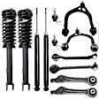2005-2008 Dodge Magnum - 12-Piece Kit Front and Rear, Driver and Passenger Side Shock and Fully Loaded Strut, RWD, Includes (6) Control Arm, (2) Ball Joint and (4) Shock Absorber and Strut Assembly