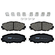 KIT-073024-10012 4-Wheel Set Front and Rear Brake Disc and Pad Kit, Plain Surface 5 Lugs Front-295.91 mm/Rear-280.92 mm Ceramic, Includes (2) Brake Pad Set and (4) Brake Disc