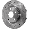2011 Toyota RAV4 - 4-Wheel Set Front and Rear Brake Disc and Pad Kit, Cross-drilled and Slotted, 5 Lugs, Front-296 mm/Rear-280.8 mm, Ceramic, 3.5L 6Cyl, Includes (4) Disc and (2) Pad Set