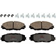 2011 Toyota RAV4 - 4-Wheel Set Front and Rear Brake Disc and Pad Kit, Cross-drilled and Slotted, 5 Lugs, Front-296 mm/Rear-280.8 mm, Ceramic, 3.5L 6Cyl, Includes (4) Disc and (2) Pad Set