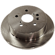 2008 Toyota Sienna - 4-Wheel Set Front and Rear Brake Disc and Pad Kit, Plain Surface, 5 Lugs, Front-295.91 mm/Rear-291.08 mm, Ceramic, For Models With Rear Disc Brake, 3.5L 6Cyl,  Includes (4) Disc and (2) Pad Set